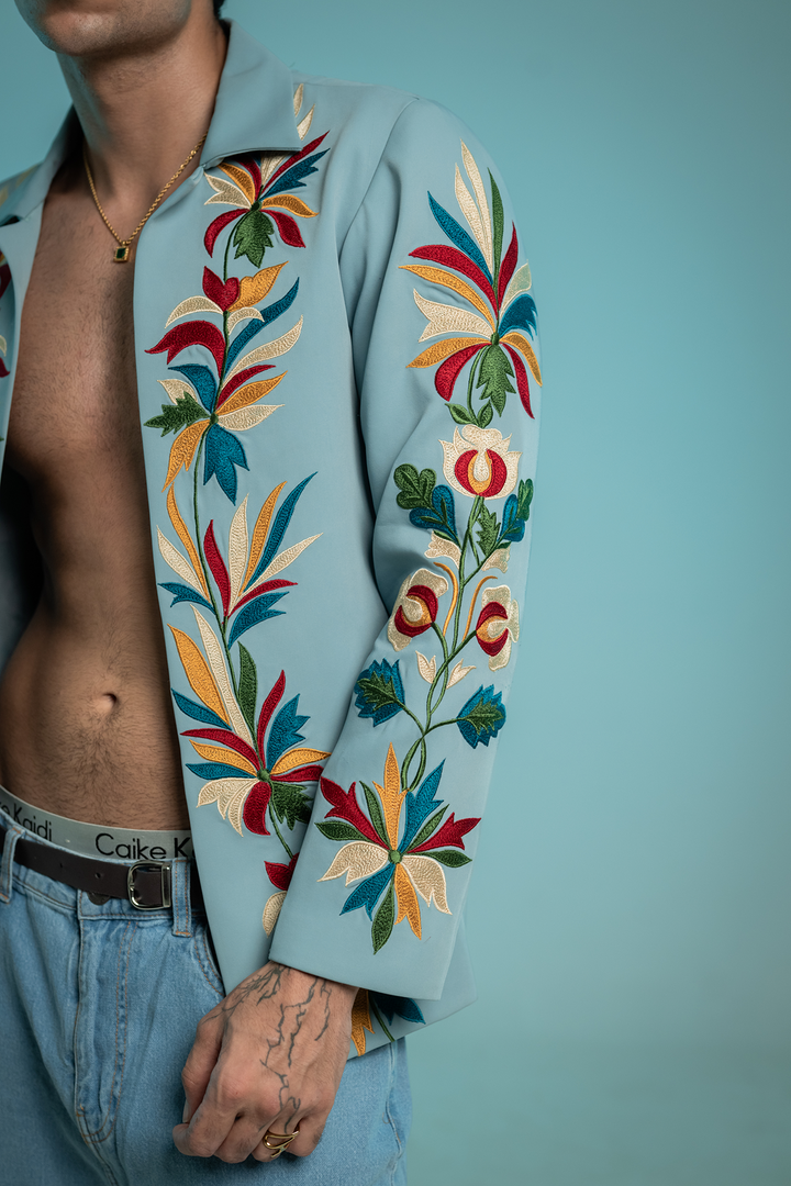 Aarunya — Hand Embroidered Armani Fabric Shacket