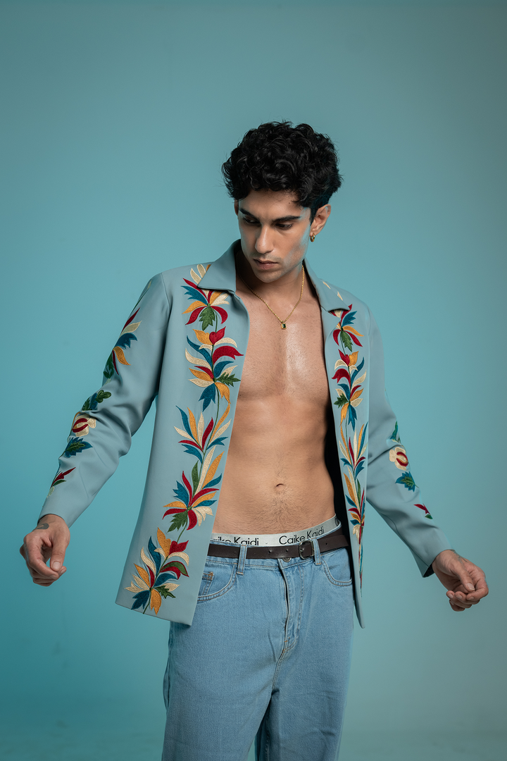Aarunya — Hand Embroidered Armani Fabric Shacket