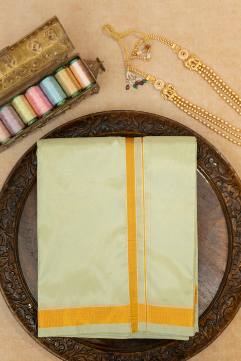 Tejas — Bright Gold Raghukula Pattu Silk Fabric