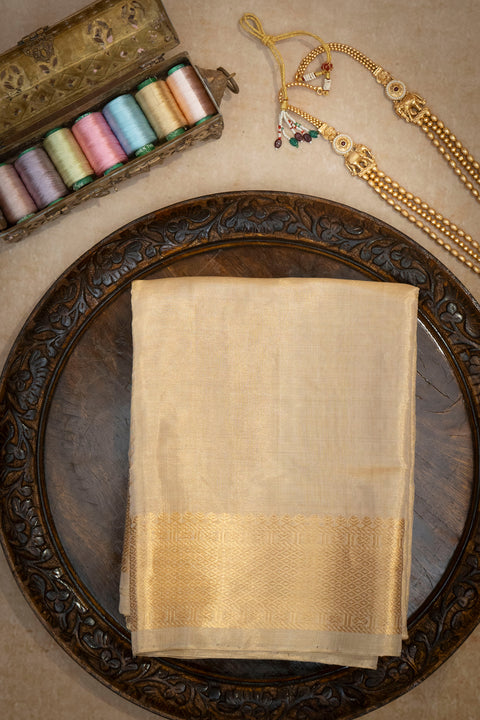 Hiranya — Premium Gold Raghukula Pattu Silk Fabric