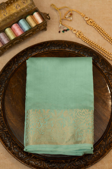 Harita — Green Raghukula Pattu Silk Fabric