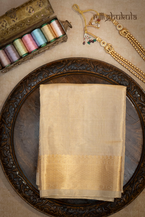 Hiranya — Premium Gold Raghukula Pattu Silk Fabric
