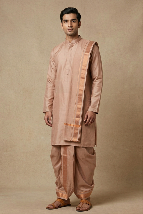 Kanaka — Gold Raghukula Pattu Silk Fabric