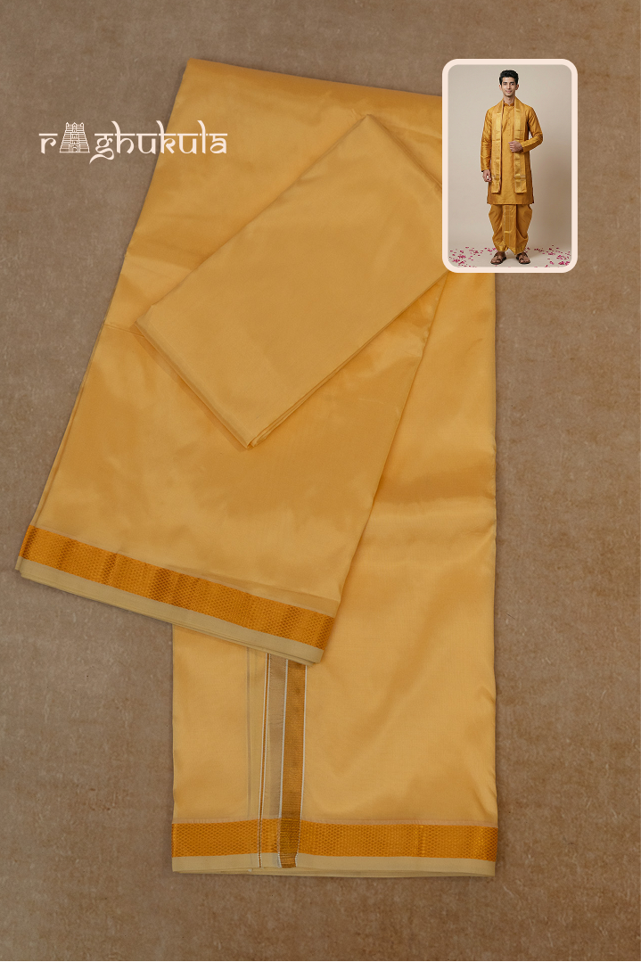 Pravalya — Coral Raghukula Pattu Silk Fabric