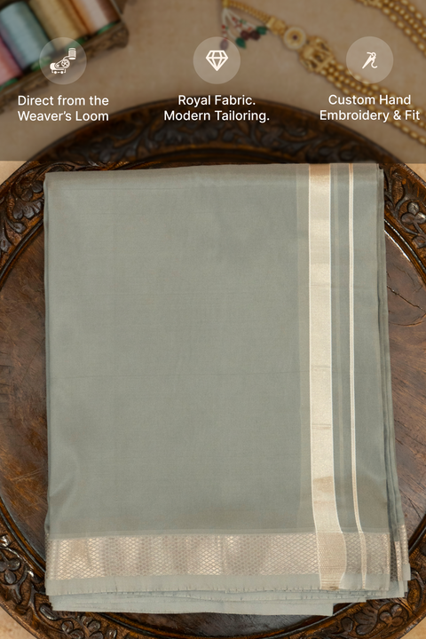 Shyama — Dark Raghukula Pattu Silk Fabric