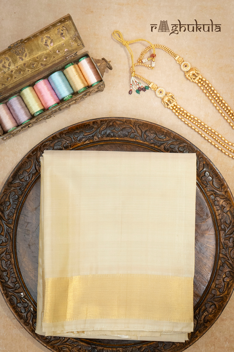 Svarnaam — Premium Gold Raghukula Pattu Silk Fabric