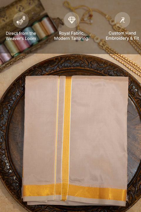 Taru — Forest Green Raghukula Pattu Silk Fabric