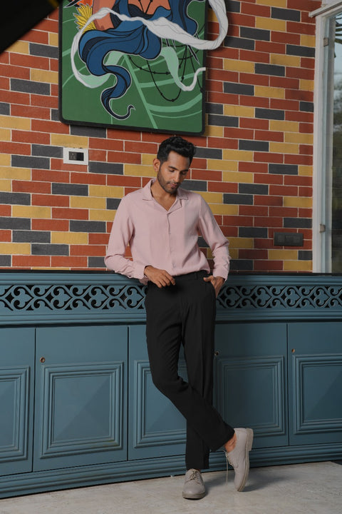 Pancy — Peach Armani Fabric Shirt