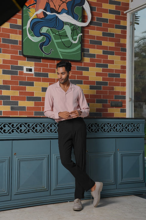 Pancy — Peach Armani Fabric Shirt