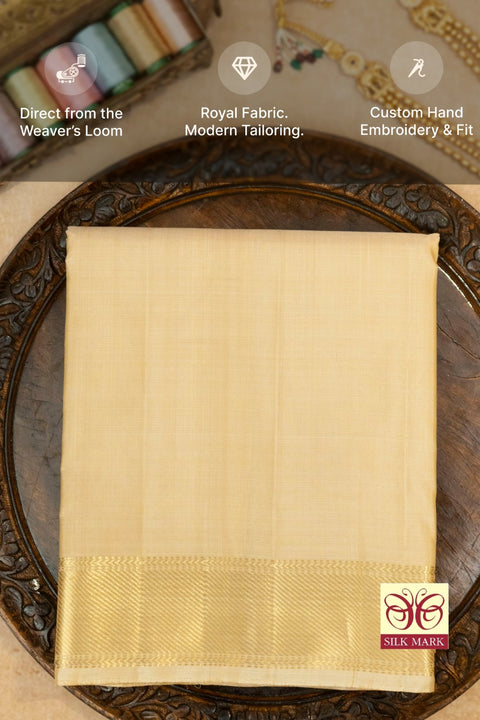 Svarnaam — Premium Gold Raghukula Pattu Silk Fabric