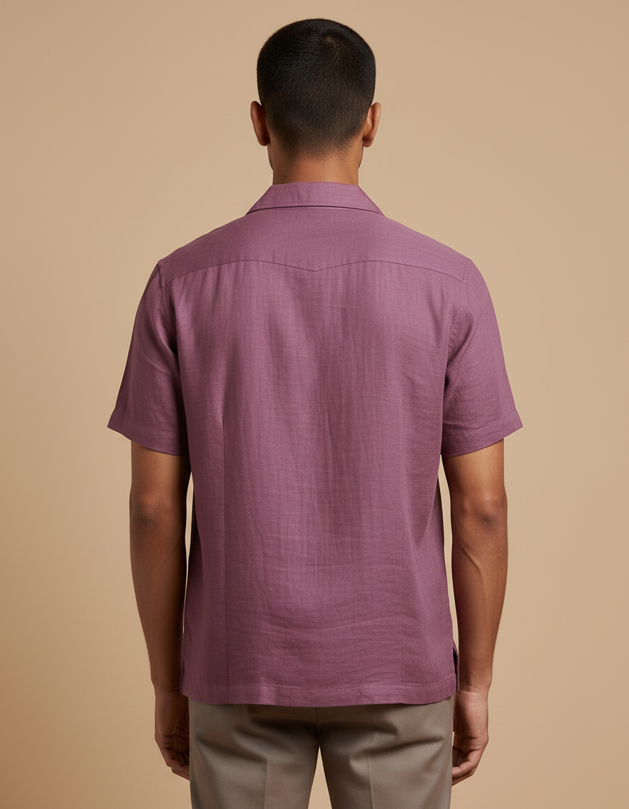 Henna — Wine Linen Shirt