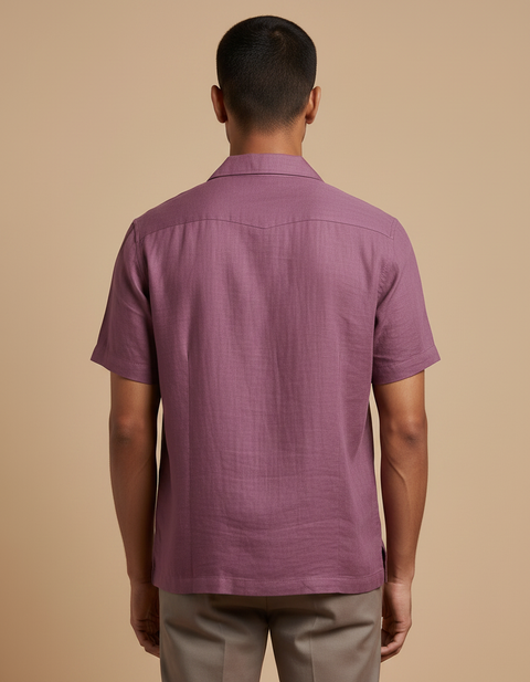 Henna — Wine Linen Shirt
