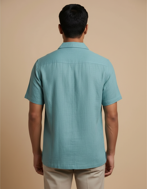 Seaform — Sea Green Linen Shirt