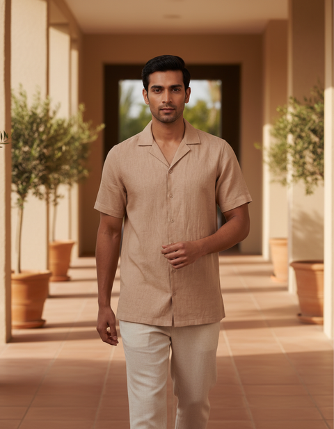 Dune β Beige Linen Shirt
