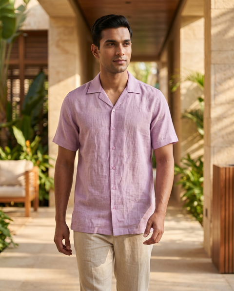 Lilac Drift β Lilac Linen Shirt