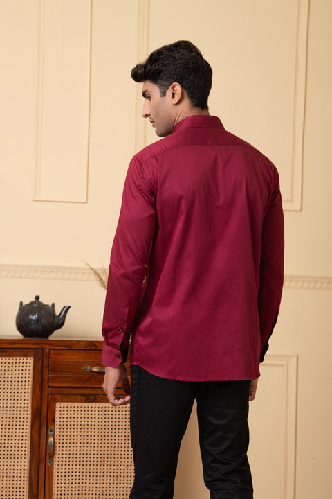 Sombroso — Red Pattern Giza Cotton Shirt