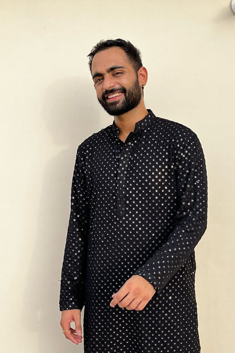 Black Mirror Kurta Set